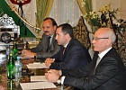 Встреча Верховного муфтия с Президентом РБ Р.Хамитовым и полпредом Президента РФ в ПФО М.Бабичем